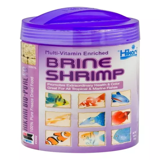 Hikari Fish Treat Food Cubes Multi Vitamins Freeze Dried Brine Shrimp 0.42 oz