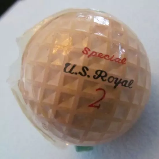 MINT US ROYAL SPECIAL ELECTRONIC MESH GOLF BALL IN ORIGIANAL CLEAR HARD PLASTIC