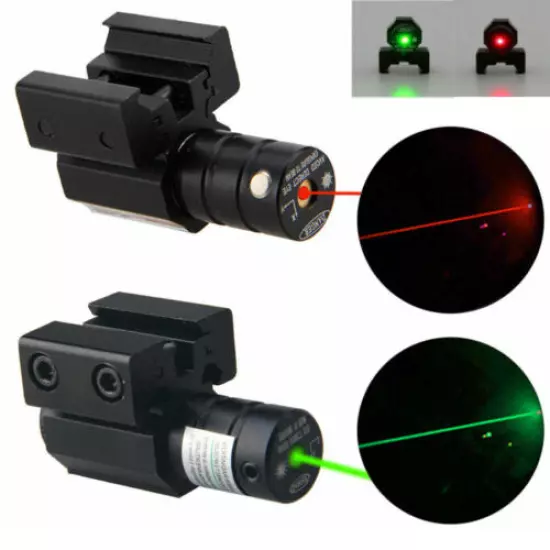 Tactical Green Red Laser Beam Dot Sight Scope For 11/20mm Picatinny Weaver Rails