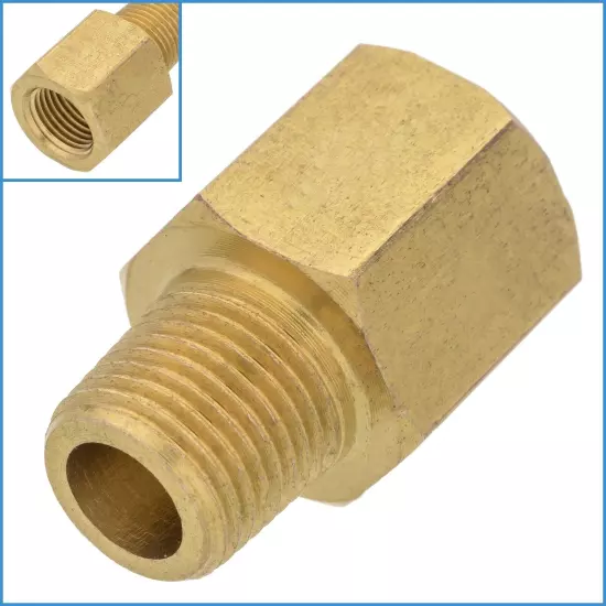 Brass 1/8" BSP Male To 1/8" NPT Female Adapter Pipe Fitting Connector Tapered