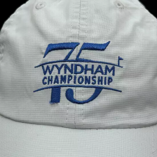 Wyndham 75th Championship Golf Hat White Adult Strapback American Dry Goods Used