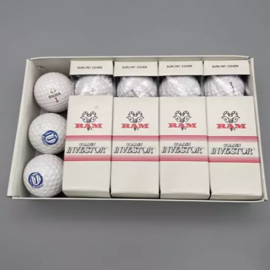 Vintage RAM Golden Investor Golf Balls 15 Balls Surlyn Cover