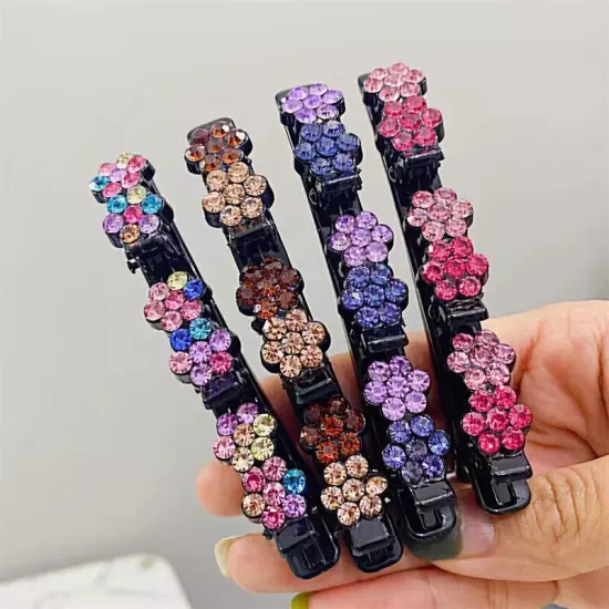 Bling Crystal Hairpins Headwear Women Girls Rhinestone Hair Clip Pins BarretteX1