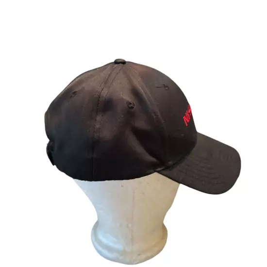 Nissan Classic Hat Black with Red Embroidery Adjustable One Size