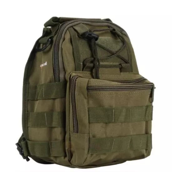 Military Chest Sling Bag Molle Crossbody Shoulder Pack Single Strap Backpack