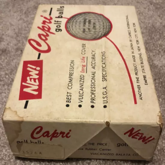 Vintage Capri Golf Balls Original Box and 3 Sleves