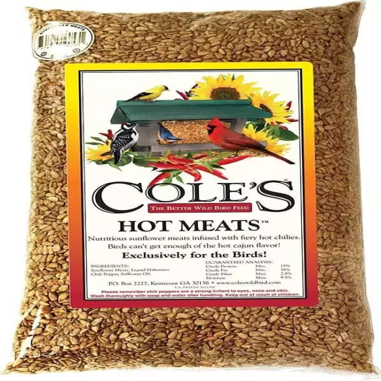 Cole's Wild Bird Products HM10 Hot Meats Bird Seed, 10-Pound, 2 Pack