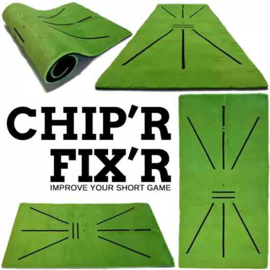 CHIP'R FIX'R Golf Training Mat Swing Detection Practice Hitting Game Aid Velvet