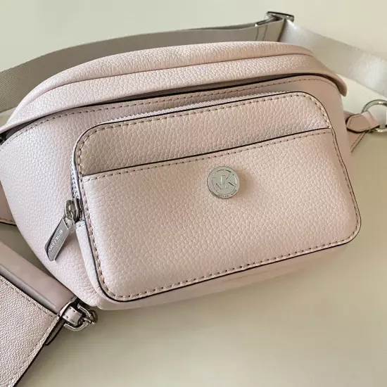 Michael Kors Maisie Large 2 in 1 Waistpack Leather Light Powder Blush NWT