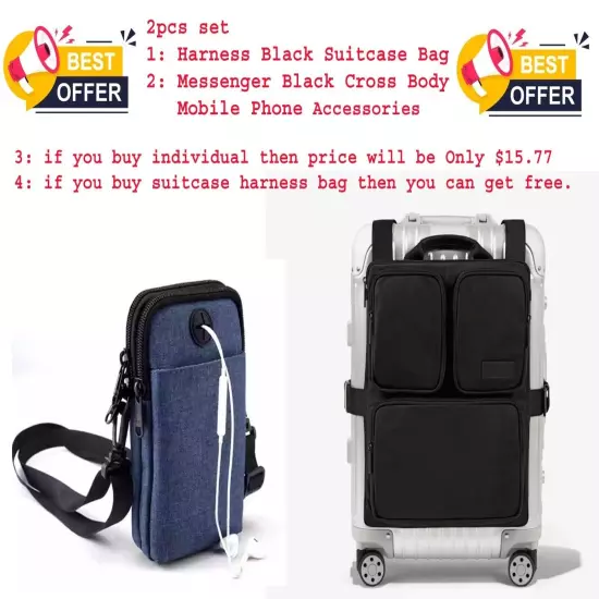 Luggage Cabin Suitcase Harness Black Travel Accessories Crossbody Rimowa Bag