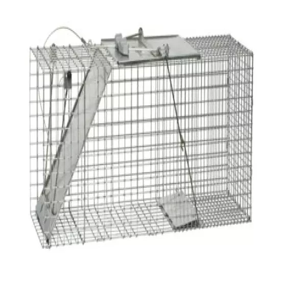 Havahart 1085 Easy Set One-Door Cage Trap for Raccoons, Stray Cats, Groundho...