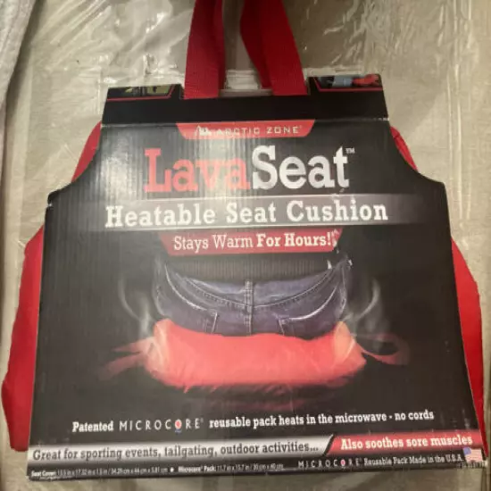 Arctic Zone LAVA SEAT Heatable Seat Cushion "Stays Warm For Hours" RED New