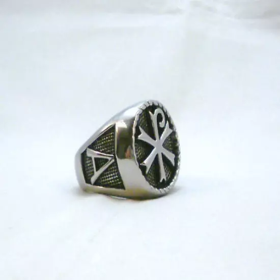 Chi Rho Monogram of Christ Ring