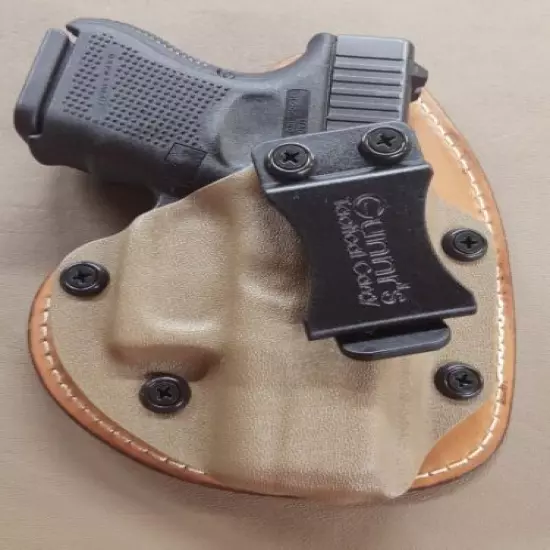 FITS S&W, CZ, CANIK, STEYR MODELS IWB HYBRID HOLSTER KYDEX & LEATHER CCW