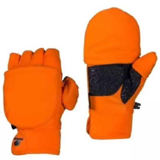 NEW Mens Mossy Oak Thinsulate Insulated Glomitts Gloves Orange Blaze Camo PopTop