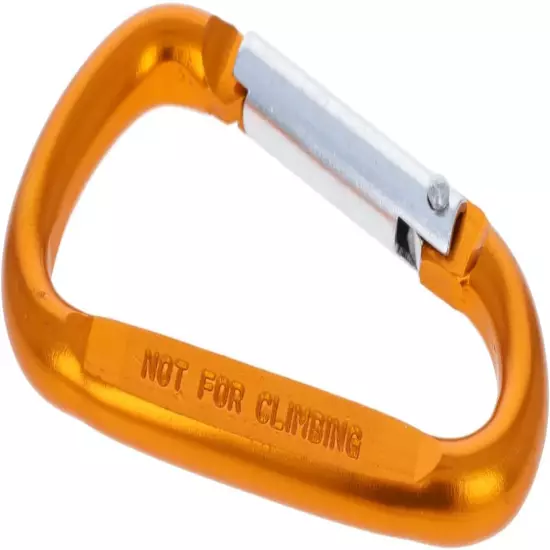 6-Pack Aluminum Multi-Color Carabiner Spring Clip Keychain (Many Sizes, Colors)