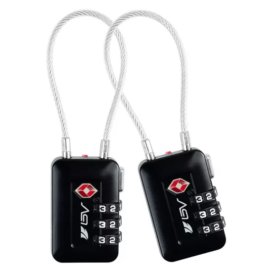 BV TSA Luggage Lock Suitcase Travel Lock Digit Combination Multi-Colors (2 Pack)