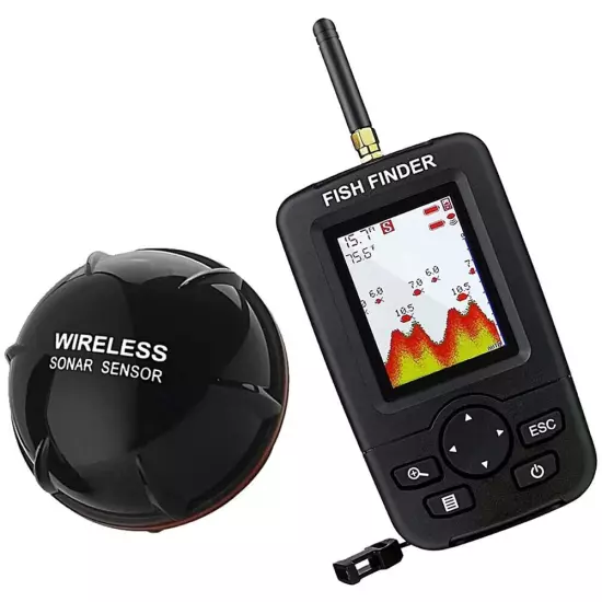 Wireless Sonar Fish Finder Underwater Depth Echo Sounder With Fishing Detector