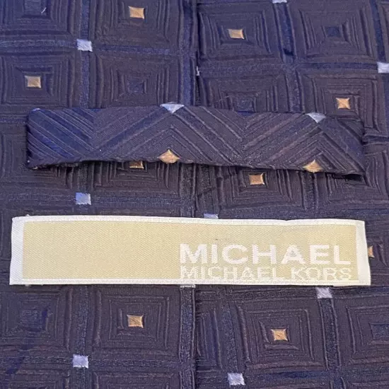 Michael Michael Kors Blue 100% Silk Men’s Neck Tie Made In China