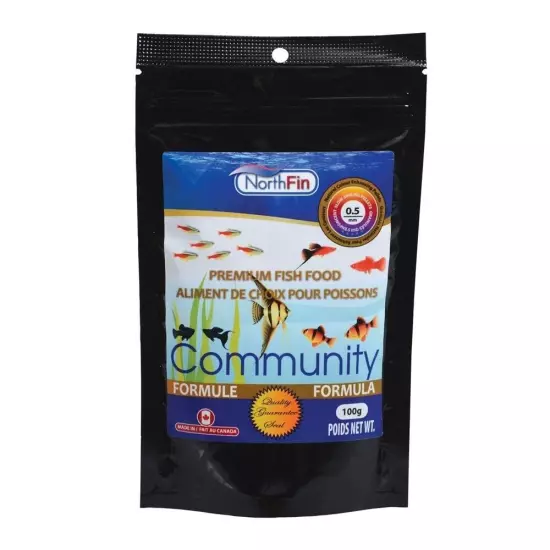 NorthFin Community Formula 0.5mm Slow Sinking Pellets 100g Freshwater Fish Food