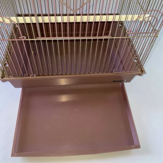 Prevue Wire Bird Cage Pink 17” Height x 13” Wide x 11” Deep.