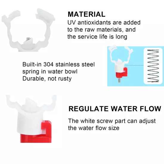 Automatic Chicken Docking Water Feeder Nipples Adjustable Poultry Drinking