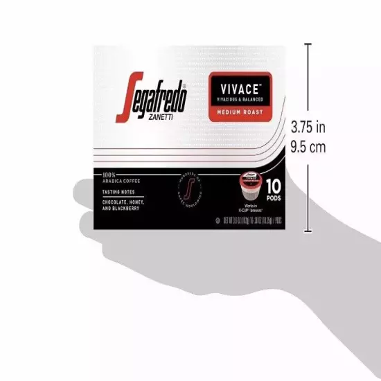 Segafredo Zanetti Single Serve Coffee Pods k-cup,Medium Roast 10 Ct Box 11/24