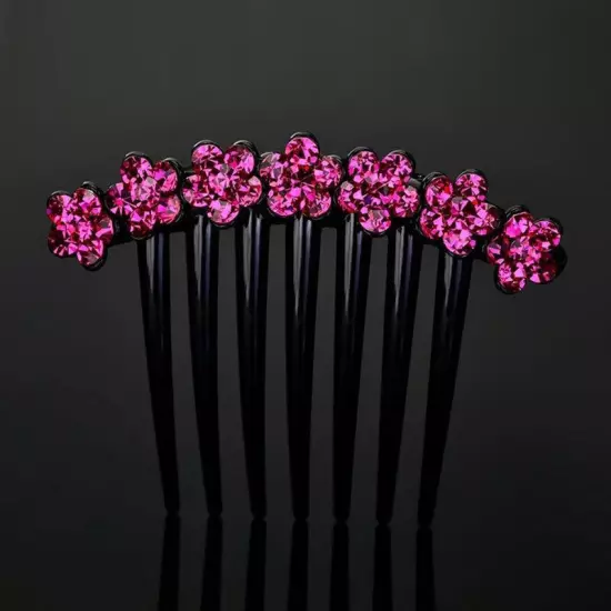 Crystal Flower Hair Comb Clip Shiny Rhinestones Hairpins Women Hair Accessories*