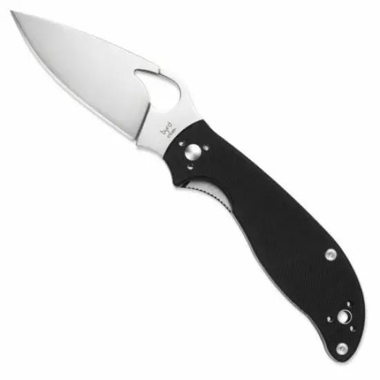 Spyderco BY08GP2 Byrd Raven 2 G-10 Handled Knife with PlainEdge Blade