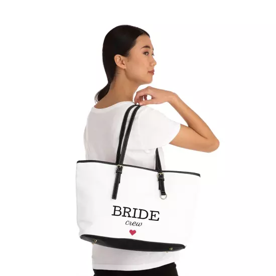 White Luxury PU Leather Shoulder Bag, bride crew, Fashionable Designer Handbag