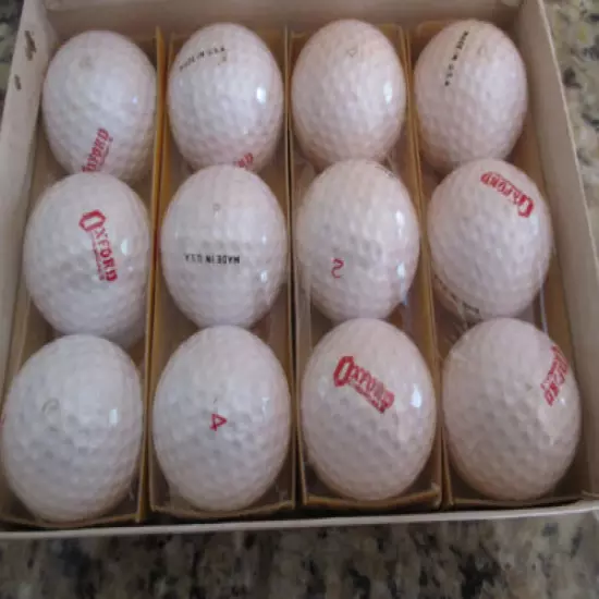 Dozen OXFORD Golf Ball NEW Old Stock 1950-60s