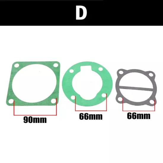 Valve Plate Gaskets Washers Set for Air Compressor 3 Pcs Black Plastic Material