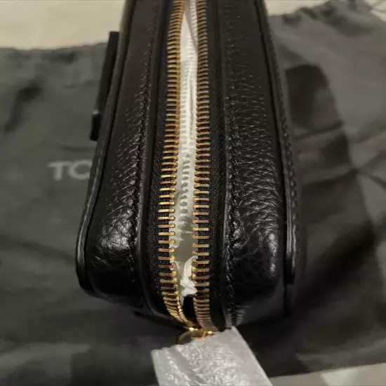 Tom Ford Grained Calfskin Medium Cosmetic Pouch Black Dust Bag (DAMAGED!)