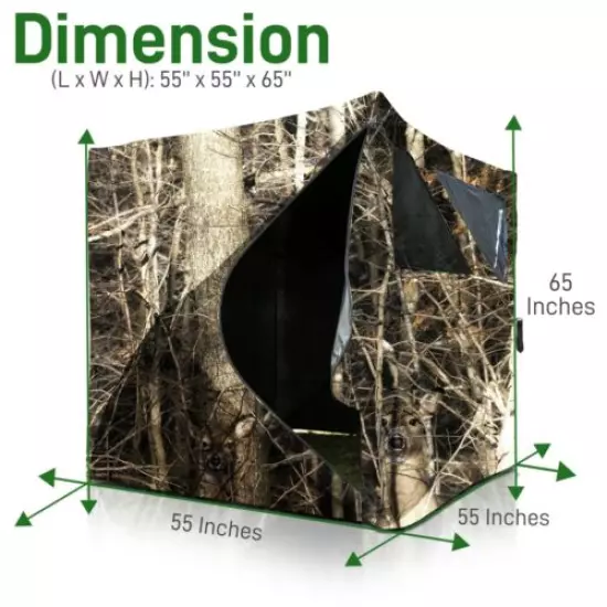 SereneLife SLHT49 Two Person Hunting Blind, Water Resistant, Pop Up Tent