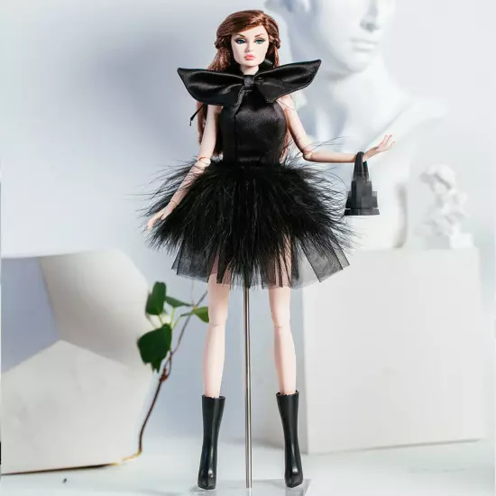 Black Style 1/6 Doll Clothes Handmade Wedding Dress 11.5" Dolls Outfits Gown Toy