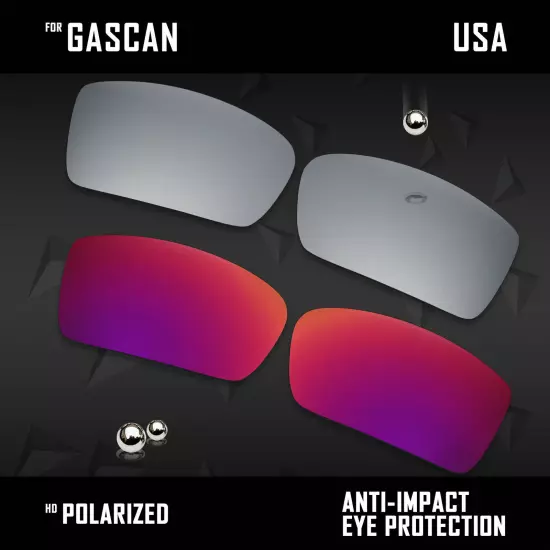 Anti Scratch Polarized Replacement Lenses for-Oakley Gascan OO9014 Options