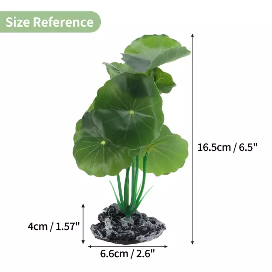 Aquarium Plastic Plants Reptile Plant Decoration for Aquarium 6.5" H Green