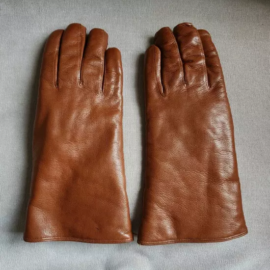 NEW Vintage women’s COACH Leatherware leather gloves (8) 100% shearling - ITALY