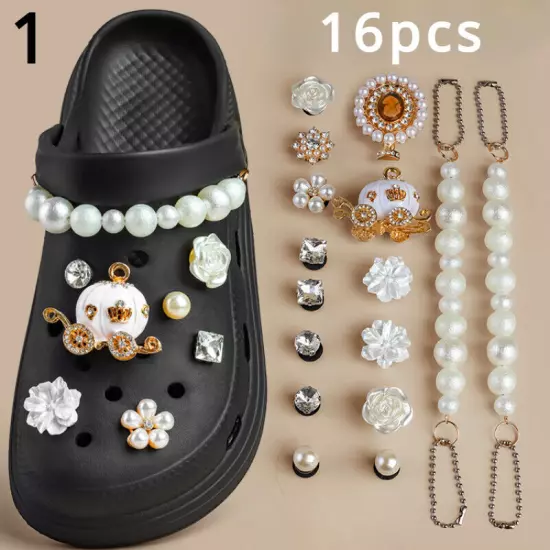 Pearl Shoes Flower Buckle for Crocs Shoes Accessories Detachable DIY Decoration