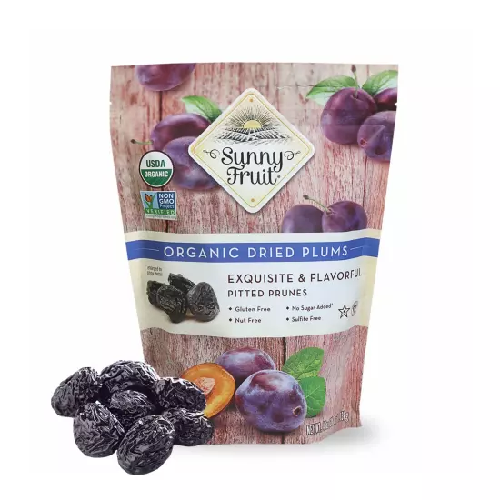 Soft Organic Prunes, 2.5 Pound Bulk Bag | Healthy, Sweet Dried Plums | ORGANIC, 