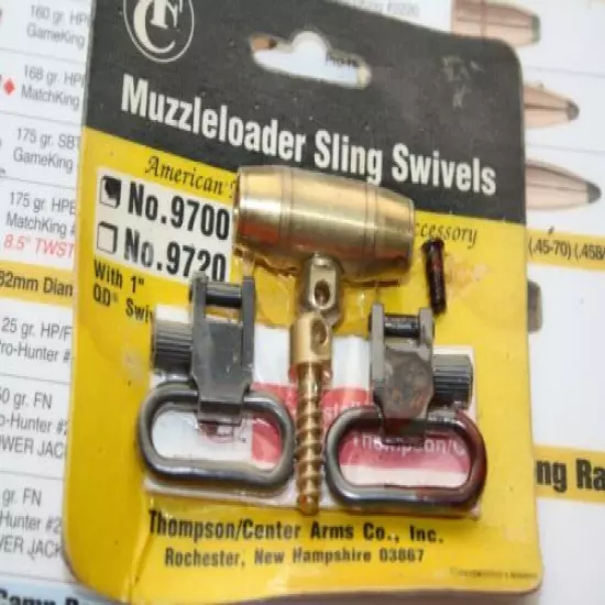 Thompson Center Hawken Muzzleloader Sling Swivel Set 9700 BRASS Thimble Stud