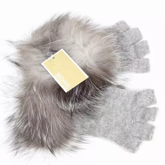 Michael Kors Fingerless Winter Gloves Grey Size 0 With MK Box AC364IF-MK H16 New