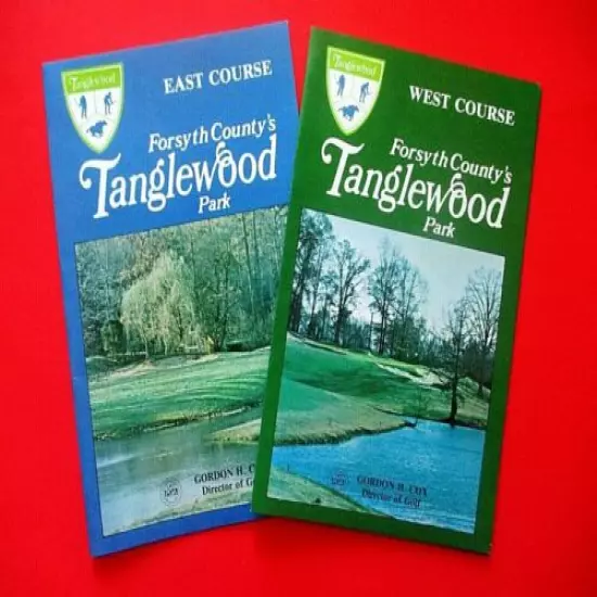 vtg - 2 Scorecard Lot - TANGLEWOOD GOLF CLUB gc - East & West - Clemmons NC