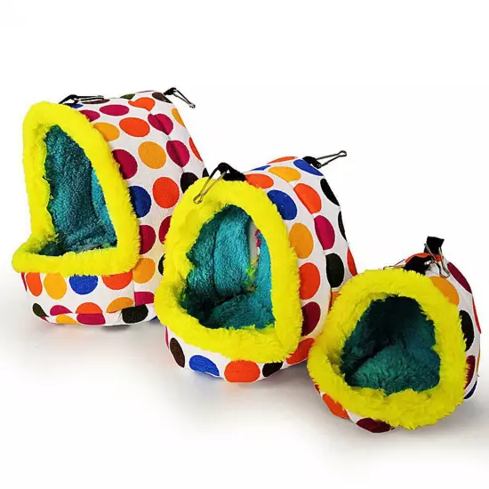 Pet Nest Plush Bird Cave Cage Warm Hanging Sleeping Bed Hut Tent Parrot Hammock