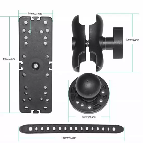 RAM Composite Mount for Fishfinder Marine Electronics GPS Brackets 360 Degree