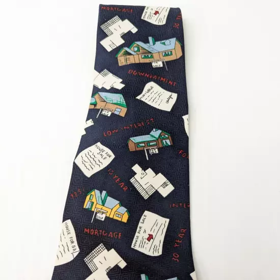 Realtor Tie By A Rogers Men's Necktie House For Sale Mortgage Handmade Polyester