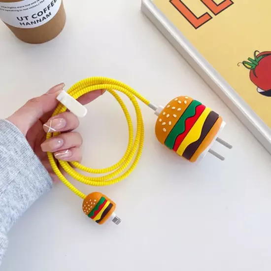 Hamburger iPhone Charger Cover Cable Protectors