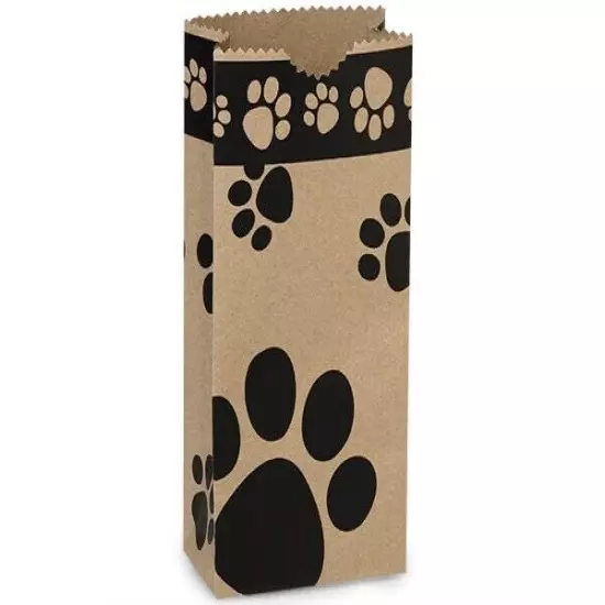 BLACK PAW KRAFT Print Gift Paper Sack 2 lb Bag 4.25x2.25x8"(PACK OF 10)CLOSEOUT