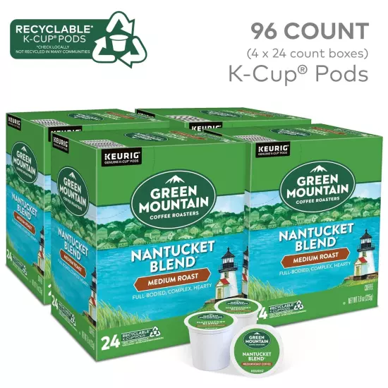 Nantucket Blend K-Cup Pods, Medium Roast, 96 Count (4x24)