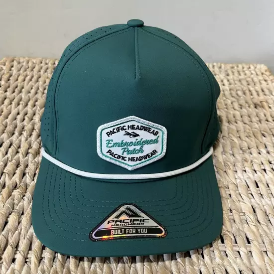 Pacific Headwear embroidered patch green Hat Snapback Mesh One Size Cap Rope